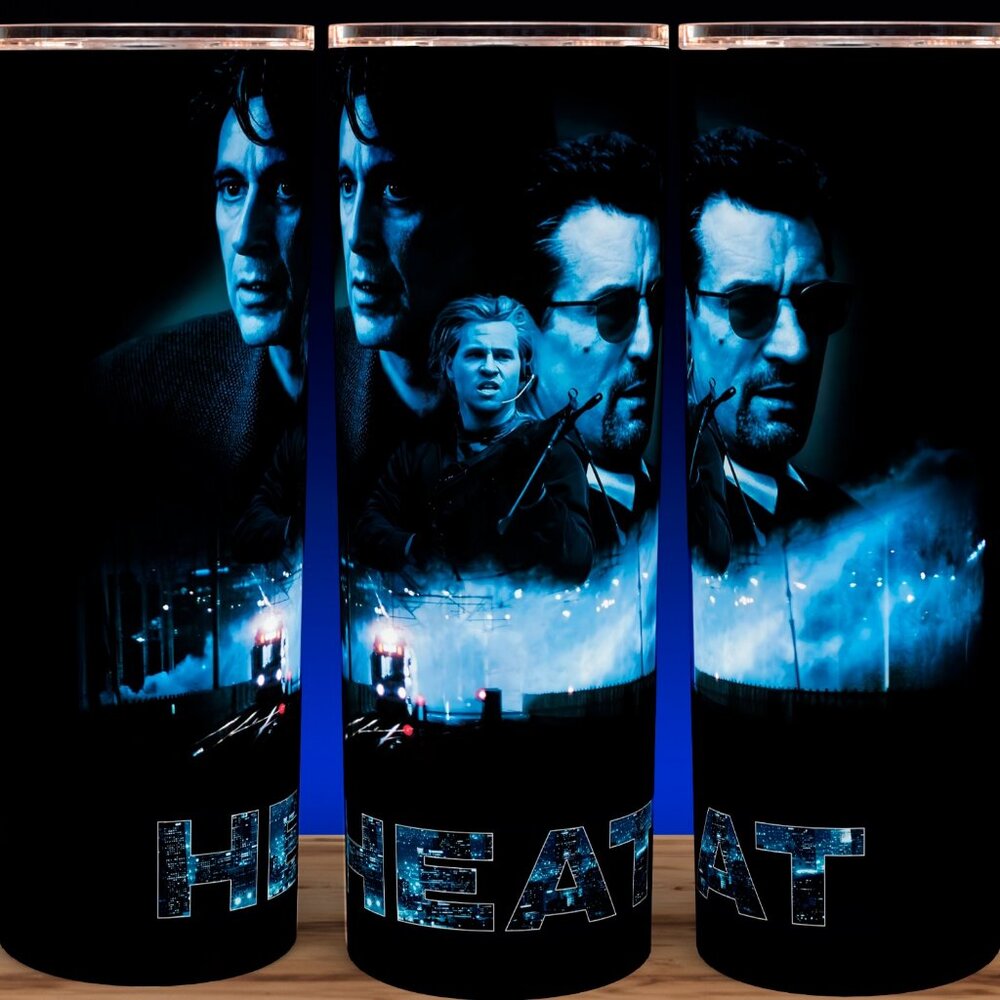 Heat 90s Al Pacino - Val Kilmer - Robert De Niro Movie Cup Mug Tumbler